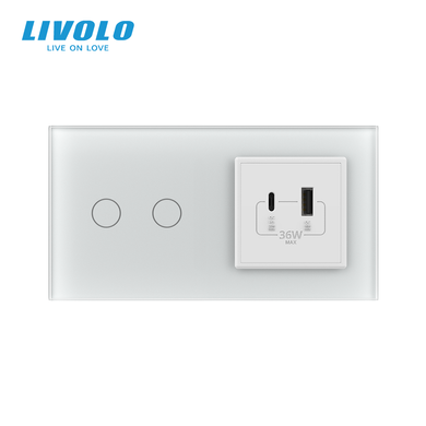 Сенсорный выключатель LIVOLO с розеткой