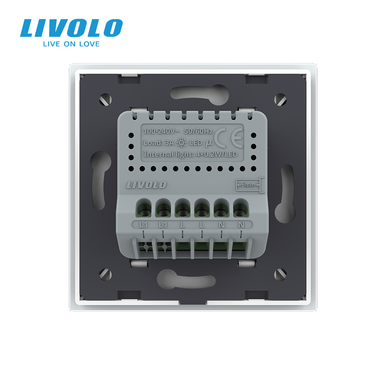 Світильник для сходів LIVOLO, сірий, 2.5D скляна рамка, регулювання яскравості та кольору світла, 220В