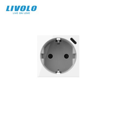 Wall power socket & USB-C 18W module Livolo