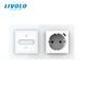 Smart touch dimmer with USB Type-C socket 18W LIVOLO, with grounding, blinds, white 2.5D, glass