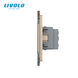 Touch light switch LIVOLO, 2 gangs + 3 sockets, 16 A, earthed