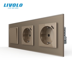 Клавішний вимикач LIVOLO з розеткою