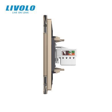 Розетка комп'ютерна RJ-45 і ТБ розетка Livolo