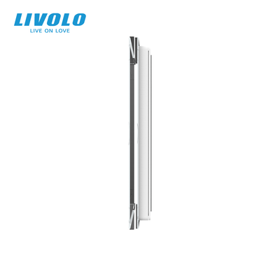 Беспроводной умный сенсорный выключатель 2 сенсора Livolo белое стекло (VL-XR008-W)
