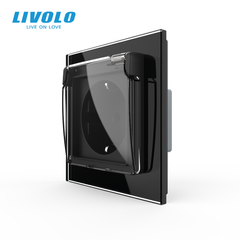 Розетка влагозащищенная с крышкой Livolo