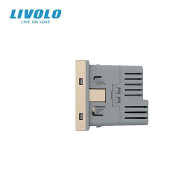 Механізм електрична розетка з USB Type-C Power Delivery 18 Вт Livolo