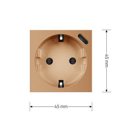 Механізм електрична розетка з USB Type-C Power Delivery 18 Вт Livolo