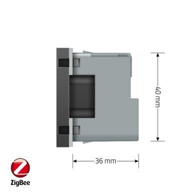 Умный механизм розетка ZigBee с заземлением Livolo серый (VL-FCTC16AZ-2IP)