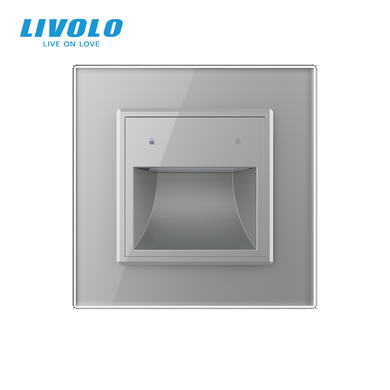 Світильник для сходів LIVOLO, сірий, 2.5D скляна рамка, регулювання яскравості та кольору світла, 220В