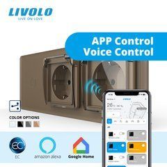 Сенсорный выключатель LIVOLO с розеткой