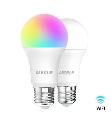 Умная Wi-Fi лампочка E27 RGB 9W 220V Livolo