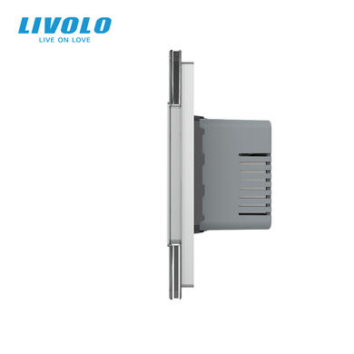 LIVOLO touch thermostat for underfloor heating with through-hole switch 3 sensors (1-2), gray, glass