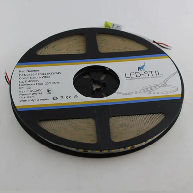 LED стрічка LED-STIL 4000K, 2 Вт/м, 2835, 120 діодів, IP33, 24V, 220 LM, нейтральне світло