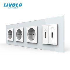 Чотиримісна електрична розетка LIVOLO
