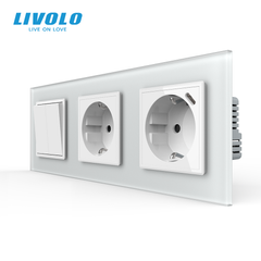 Клавішний вимикач LIVOLO з розеткою