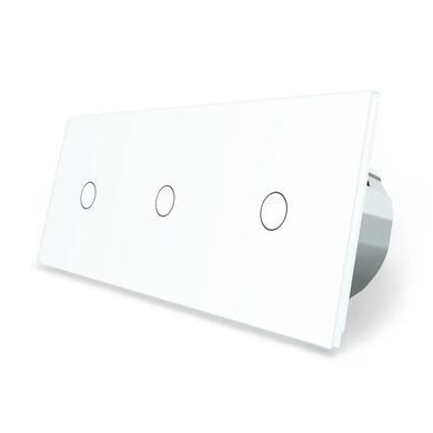 Розумний сенсорний ZigBee вимикач 3 сенсорів (1-1-1) Livolo білий (VL-C701Z/C701Z/C701Z-11)