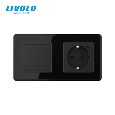 Клавішний вимикач LIVOLO з розеткою