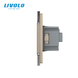 Touch light switch LIVOLO, 1 gang + socket, 16 A, earthed