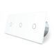 Розумний сенсорний ZigBee вимикач 3 сенсорів (1-1-1) Livolo білий (VL-C701Z/C701Z/C701Z-11)