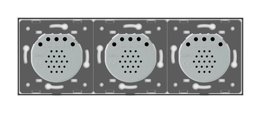Розумний сенсорний ZigBee вимикач 3 сенсорів (1-1-1) Livolo білий (VL-C701Z/C701Z/C701Z-11)