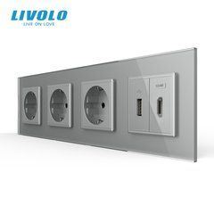 Чотиримісна електрична розетка LIVOLO