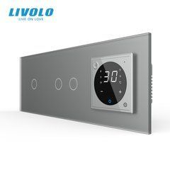 Touch switch 3 sensor Thermostat with external temperature sensor for warm floors Livolo