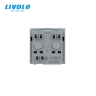 Механизм силовая розетка с заземлением Livolo