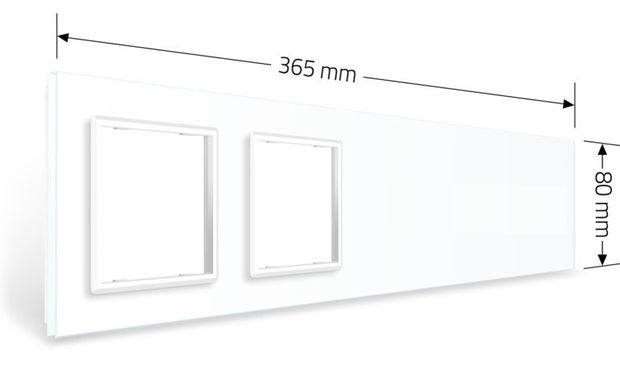 Quadruple blank panel X Gang 2 Frame glass (Х-Х-Х-0-0) Livolo