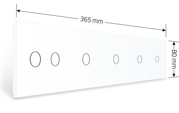 Сенсорная панель для выключателя 6 сенсоров Livolo