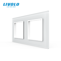 Рамка 2-постова LIVOLO, загартоване скло