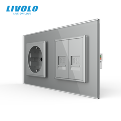 Двойная электрическая розетка LIVOLO