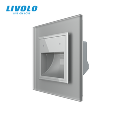 Світильник для сходів LIVOLO, сірий, 2.5D скляна рамка, регулювання яскравості та кольору світла, 220В