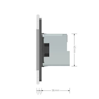 Розумна розетка ZigBee з заземленням Livolo