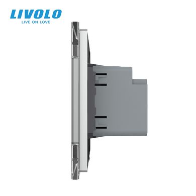 Розетка USB-A та USB-C 36W Livolo