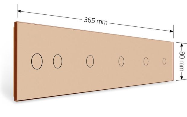 Панель для сенсорного вимикача 6 сенсорів Livolo