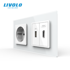 Двойная электрическая розетка LIVOLO