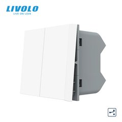 Механізм двоклавішний прохідний вимикач Livolo