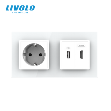 Подвійна електрична розетка LIVOLO