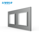 2-Gang Frame LIVOLO tempered glass