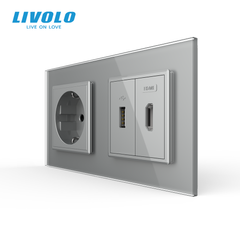 Двойная электрическая розетка LIVOLO