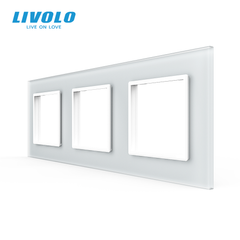 Рамка 3-постова LIVOLO, загартоване скло