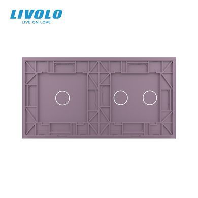 2-Gang Frame for 1-Touch and 2-Touch Switches (1-2) LIVOLO tempered glass