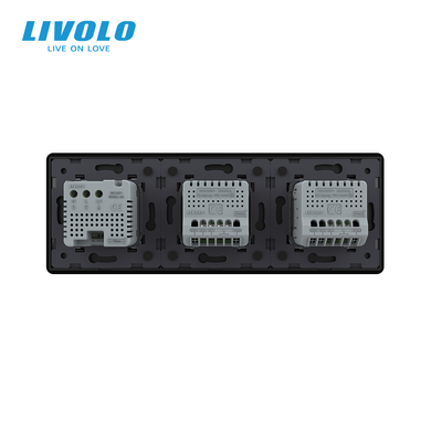 Терморегулятор LIVOLO для электрического теплого пола, сенсорный + сенсорный выключатель на 3 линии (1+2)