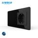 Smart EC touch switch 2 gang 1 socket Livolo