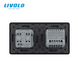 Smart EC touch switch 2 gang 1 socket Livolo