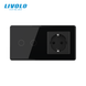 Smart EC touch switch 2 gang 1 socket Livolo