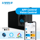 Smart EC touch switch 2 gang 1 socket Livolo