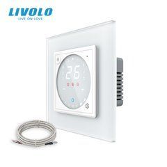 Сенсорный для электрического теплого пола Wi-Fi терморегулятор LIVOLO, стеклянный 2.5D