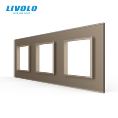 Рамка 3-постова LIVOLO, загартоване скло