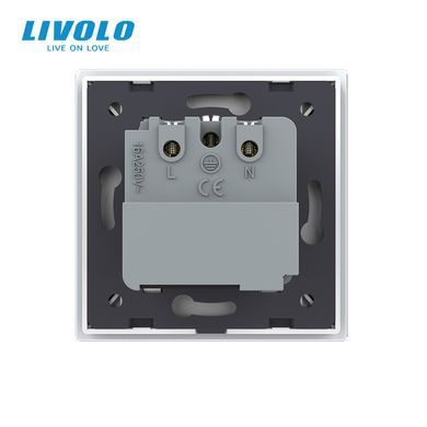Розумна розетка EC з заземленням Livolo білий (VL-M7FCTC16AZ2-2WP)